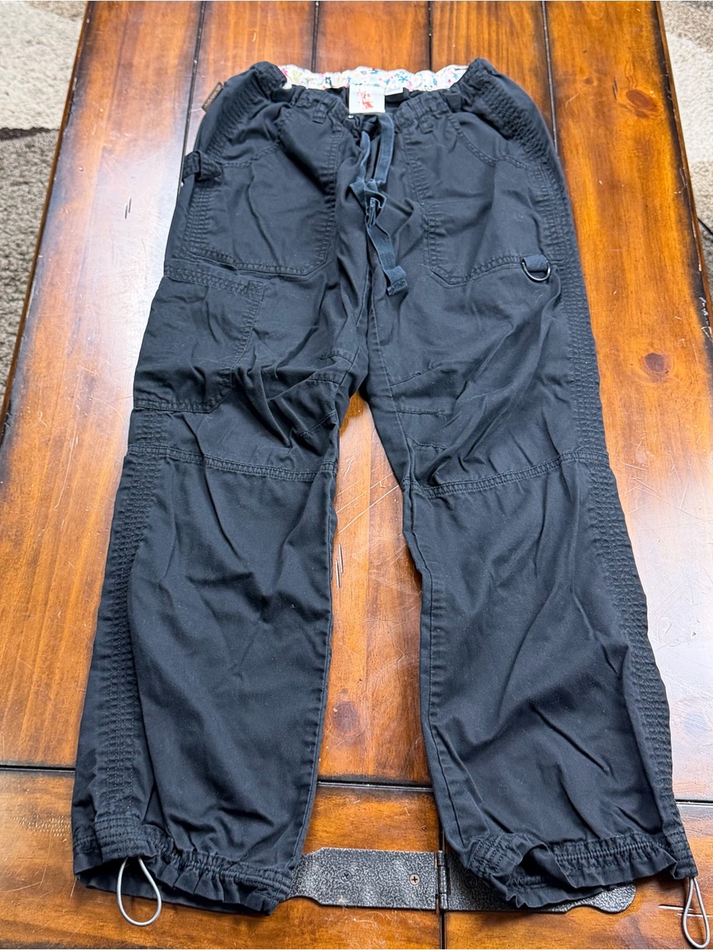 koi Black Women’s Utility Cargo Pants with Drawstring